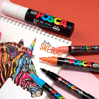 uni三菱POSCA丙烯马克笔(太字)浅蓝色单支PC-8K画笔海报广告记号笔绘画手绘涂鸦笔画画水彩笔 uni三菱POSCA丙烯马克笔(太字)浅蓝色单支PC-8K画笔海报广告记号笔绘画手绘涂鸦笔画画水彩笔