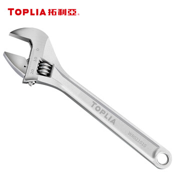 拓利亚多功能活动扳手铬钒钢光柄开口活络扳手激光刻度8寸 WR021010