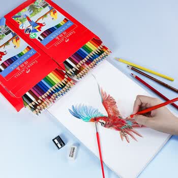 辉柏嘉（Faber-castell）水溶性彩铅笔彩色铅笔36色手绘涂色专业美术生绘画笔套装美术写生画画笔