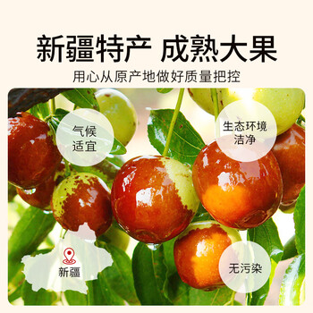 贡苑 红枣片500g 新疆大红枣干无核枣片可搭枸杞菊花草茶泡水免洗即食
