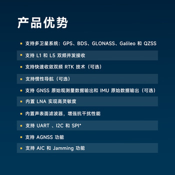 移远 移远L1+L5双频GNSS模块LCC封装支持GPS北斗多星系基准站定位模组LC29HBSMD 