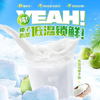南国冷萃纯椰子粉320gx2袋 海南特产速溶椰奶椰汁粉速溶冲饮早餐