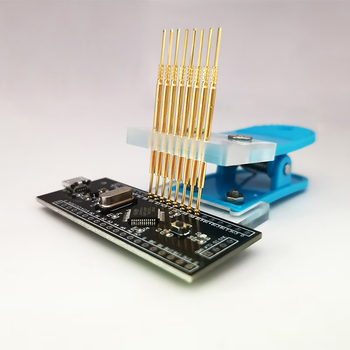正鑫远 烧录探针夹2.0/2.54mmSTM32调试下载程序PCB量产多规格治具夹具 蓝色;单排;2P;2。0mm