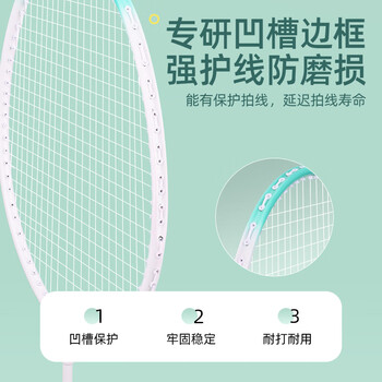 安踏(ANTA)羽毛球拍对拍铝合金深凹槽超轻耐打训练成人儿童学生羽拍621-3 安踏(ANTA)羽毛球拍对拍铝合金深凹槽超轻耐打训练成人儿童学生羽拍621-3