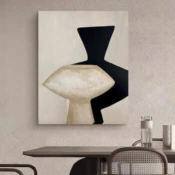 抽象画 僧侶 油彩画 手绘抽象油画客厅现代简约抽象画动物狮子头老虎头卧室玄关装饰