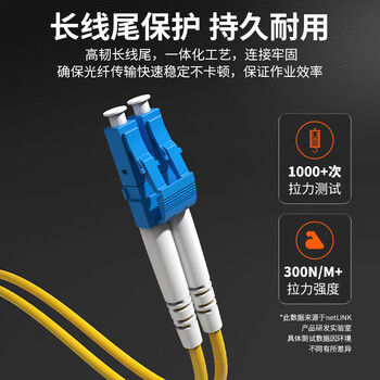 netLINK 电信级光纤跳线 LC-LC 单模双芯5米光纤尾纤 9/125收发器尾纤 HTF-LC-LC/SM-5 netLINK 电信级光纤跳线 LC-LC 单模双芯5米光纤尾纤 9/125收发器尾纤 HTF-LC-LC/SM-5