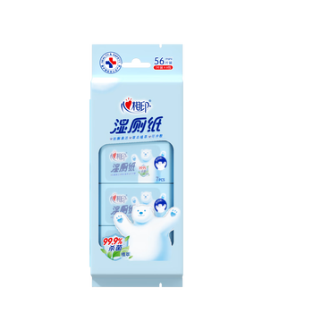 心相印超迷你湿厕纸 7片*8包 私处清洁便携装 湿巾 母婴可用包装随机