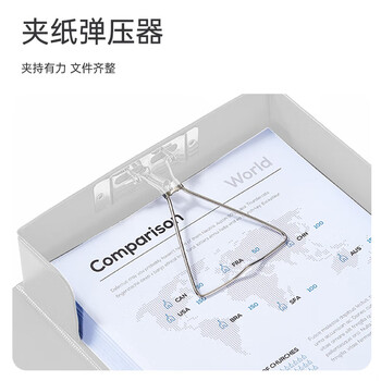 齐心(Comix) pvc档案盒A4 加厚文件盒55mm 磁扣式资料盒(带压纸夹) 灰色 办公文具 A1236 齐心(Comix) pvc档案盒A4 加厚文件盒55mm 磁扣式资料盒(带压纸夹) 灰色 办公文具 A1236