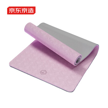 京东京造 瑜伽垫 男女家用健身垫隔音防滑加长加宽厚8mm 梦幻紫185*85cm