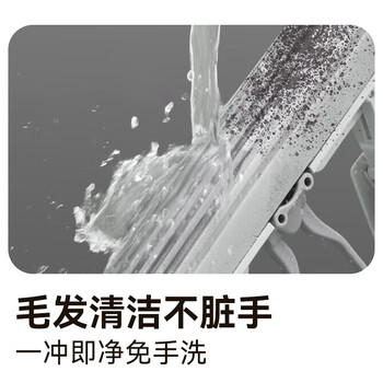 京东京造对折式海绵拖把33cm 胶棉吸水免手洗家用拖地神器一拖净 含棉头*2