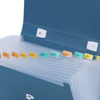 得力(deli)13格A4手提风琴包多层文件夹 乐素系列学生试卷收纳资料册 办公文件保护 小学初中高中 浅蓝72593 得力(deli)13格A4手提风琴包多层文件夹 乐素系列学生试卷收纳资料册 办公文件保护 小学初中高中 浅蓝72593