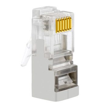 礼嘉 LJ-DC100 镀金6P6C屏蔽加长电话水晶头 六芯语音RJ12电话线插头 6芯线数控接头 屏蔽抗干扰 100个/包 礼嘉 LJ-DC100 镀金6P6C屏蔽加长电话水晶头 六芯语音RJ12电话线插头 6芯线数控接头 屏蔽抗干扰 100个/包