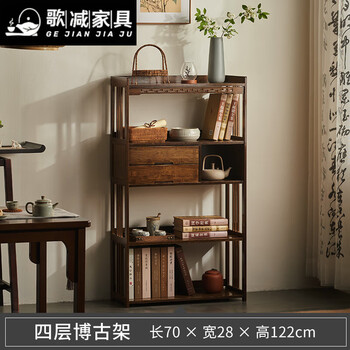 銅 細工 雅趣文豪屏風 文机 茶台 博古架 装飾品 工芸品 置物 雅室博古｜四季平安屏风创汇时期作品，通体大漆髹饰，百宝作瓶花