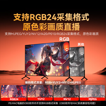 阿卡西斯HDMI视频采集卡4K60Hz高清RGB24适用索尼佳能相机直播Switch2/PS5手机平板iPad电脑游戏VC-009Pro