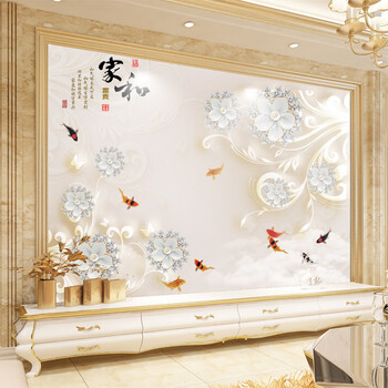 现代墙纸大型定制3d立体5d无缝墙布卧室影视墙8d横竖版北欧式壁画壁布