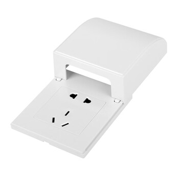 香槟金 86型向上滑盖带五孔防水盒防溅盒卫生间浴室自带5孔保护盖一体