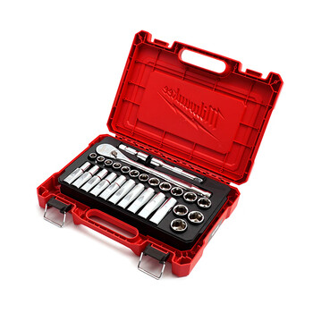 Milwaukee美沃奇1/2套筒扳手套装大飞汽修组套棘轮扳手维修工具28件套工具组套