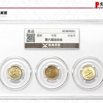 2061.［中国・珍品・1987年第六界運動会記念】1987年1角　3種類セット 1987年第六届全运会纪念币套装（3枚面值1角）_体育运动赛事_重大