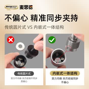 麦思德（MASTERPROOF）起子机转换头夹头电起子转换头电钻六角转夹头转接头六角转三爪夹