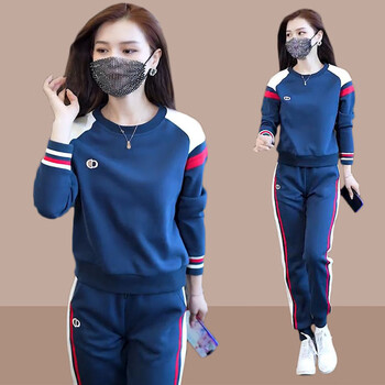 柔耀卫衣卫裤套装女2022新款春秋季洋气减龄韩版休闲运动服两件套秋装