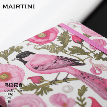 马蒂尼 水彩本 翻翻乐画画本 水彩纸光芒旅行棉浆手账本300g中粗BR-M001