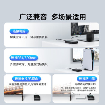 阿卡西斯（acasis） USB3.0移动硬盘盒 3.5英寸SATA串口台式机笔记本电脑外置固态机械硬盘存储盒子EC-5351C