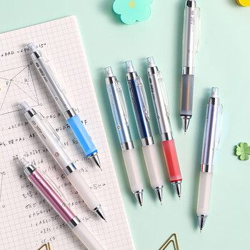 uni三菱（uni）0.5自动铅笔 软胶笔握 铅芯自动旋转 学生活动铅笔 M5-858GG 贵族粉