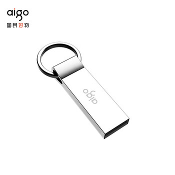 AIGO爱国者 金属U盘 64G USB2.0 车载办公小容量U盘防丢迷你优盘防水高性价比 U210