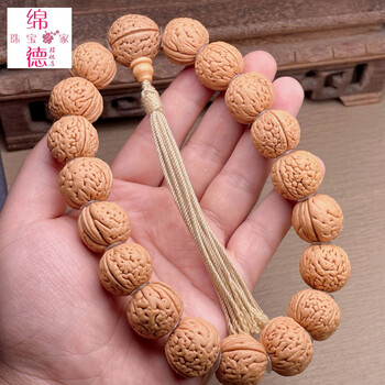 文玩堂：十八玉の桃核手持ち数珠 文玩堂：十八