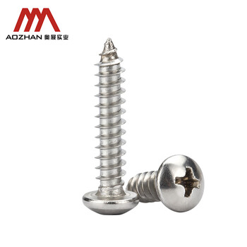 奥展实业（AOZHAN）304不锈钢GB845盘头十字槽自攻螺钉 M6.3 *22  10颗/包