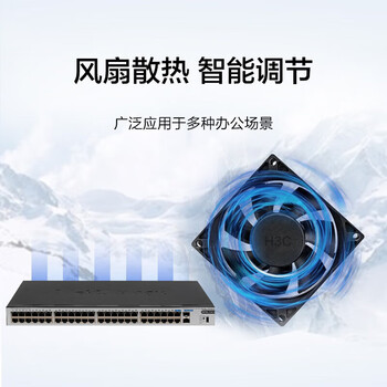 华三（H3C）48口千兆交换机+2万兆光口 企业级机架式 非网管交换器 网络网线分流器  S1250FX