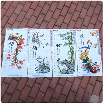 中古品 中国十字刺繍梅蘭竹菊Y111 中古品 中国十字刺繍梅蘭竹菊Y111 - メルカリ