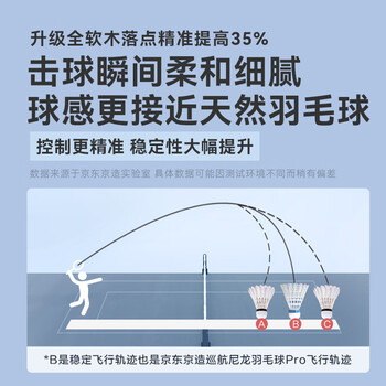 京东京造 巡航Pro全软木羽毛球尼龙耐打青少年训练室外塑料胶羽球10只装