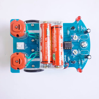 诺然 DIY套件 D2-5智能循迹小车 巡线车 焊接练习电路板电子散件TJ-56-132 套件+2节五号电池