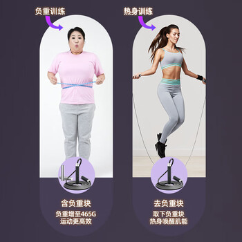 PROIRON普力艾 跳绳成年人专用暴汗铝合金手柄男女训练负重绳 黑色 PROIRON普力艾 跳绳成年人专用暴汗铝合金手柄男女训练负重绳 黑色