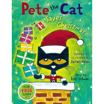 皮特猫拯救圣诞节 英文原版 Pete the Cat Saves Christmas 圣诞节 儿童读