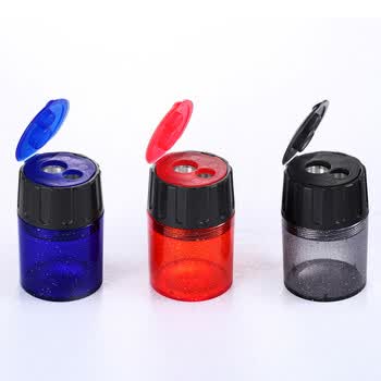 施德楼（STAEDTLER）双孔卷笔刀 大容量便携式转笔刀铅笔削笔器 学生儿童绘画素描美术彩铅工具开学必备用品-亮灰5134