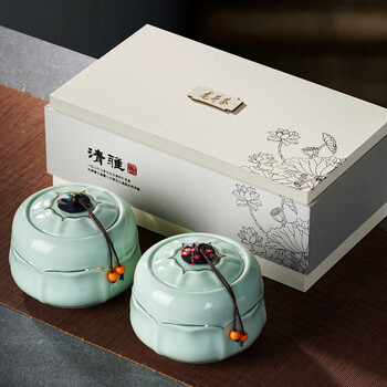 七春2025新茶明前绿茶龙井春茶茶叶陶瓷罐装高端伴手礼盒200g