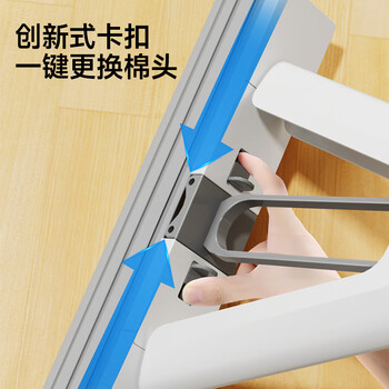 五月花海绵拖把38cm共2棉头对折式胶棉拖把免手洗家用懒人海棉拖布