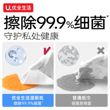 优全生活湿厕纸80抽*5包金盏花M码加厚清洁湿纸巾擦屁股男女如洁厕巾超值 优全生活湿厕纸80抽*5包金盏花M码加厚清洁湿纸巾擦屁股男女如洁厕巾超值