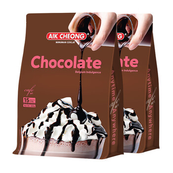 益昌老街（AIK CHEONG OLD TOWN） 香滑巧克力袋装 马来西亚进口 15条600g*2袋