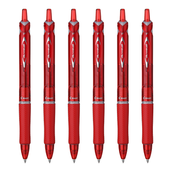 百乐(PILOT)按动圆珠笔 Acroball炫滑中油笔原子笔学生办公考试用笔BPAB-15F 0.7mm红色6支装 百乐(PILOT)按动圆珠笔 Acroball炫滑中油笔原子笔学生办公考试用笔BPAB-15F 0.7mm红色6支装