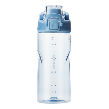 乐扣乐扣（LOCK&LOCK）人鱼线塑料运动水杯夏天便携水壶带刻度提手男女水杯子520ML蓝色