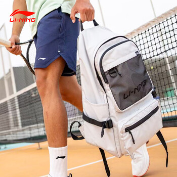 李宁学生大容量书包双肩包校园简约百搭耐磨户外包