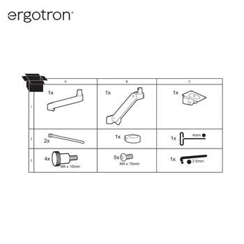爱格升（ERGOTRON）LX PRO显示器支架拓展臂三屏四屛扩展臂98-734-290亮白