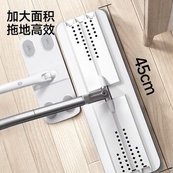 五月花45CM特大号2块装刮刮桶平板拖把替换布配件超细纤维 五月花45CM特大号2块装刮刮桶平板拖把替换布配件超细纤维