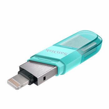 闪迪（SanDisk）128GB Lightning USB3.0 苹果手机U盘 豆蔻绿色 读速90MB/s MFI认证 iPhone/iPad手机电脑两用U盘