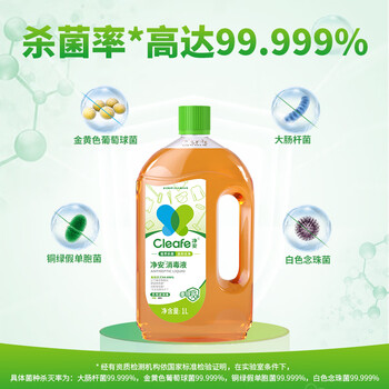 净安季铵盐消毒液1L/瓶儿童玩具衣物地板杀菌宠物环境消毒非84酒精 净安季铵盐消毒液1L/瓶儿童玩具衣物地板杀菌宠物环境消毒非84酒精