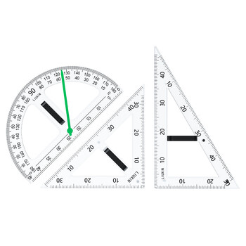 六鑫三角板教师用量角器学具教具磁性小学生初中生数学教具文具学习用品开学季教师节送礼礼物