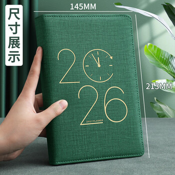 法拉蒙 2026年日程本365天计划表每日工作计划本一天一页时间管理效率手册自律打卡本日记本定制 黑色 法拉蒙 2026年日程本365天计划表每日工作计划本一天一页时间管理效率手册自律打卡本日记本定制 黑色